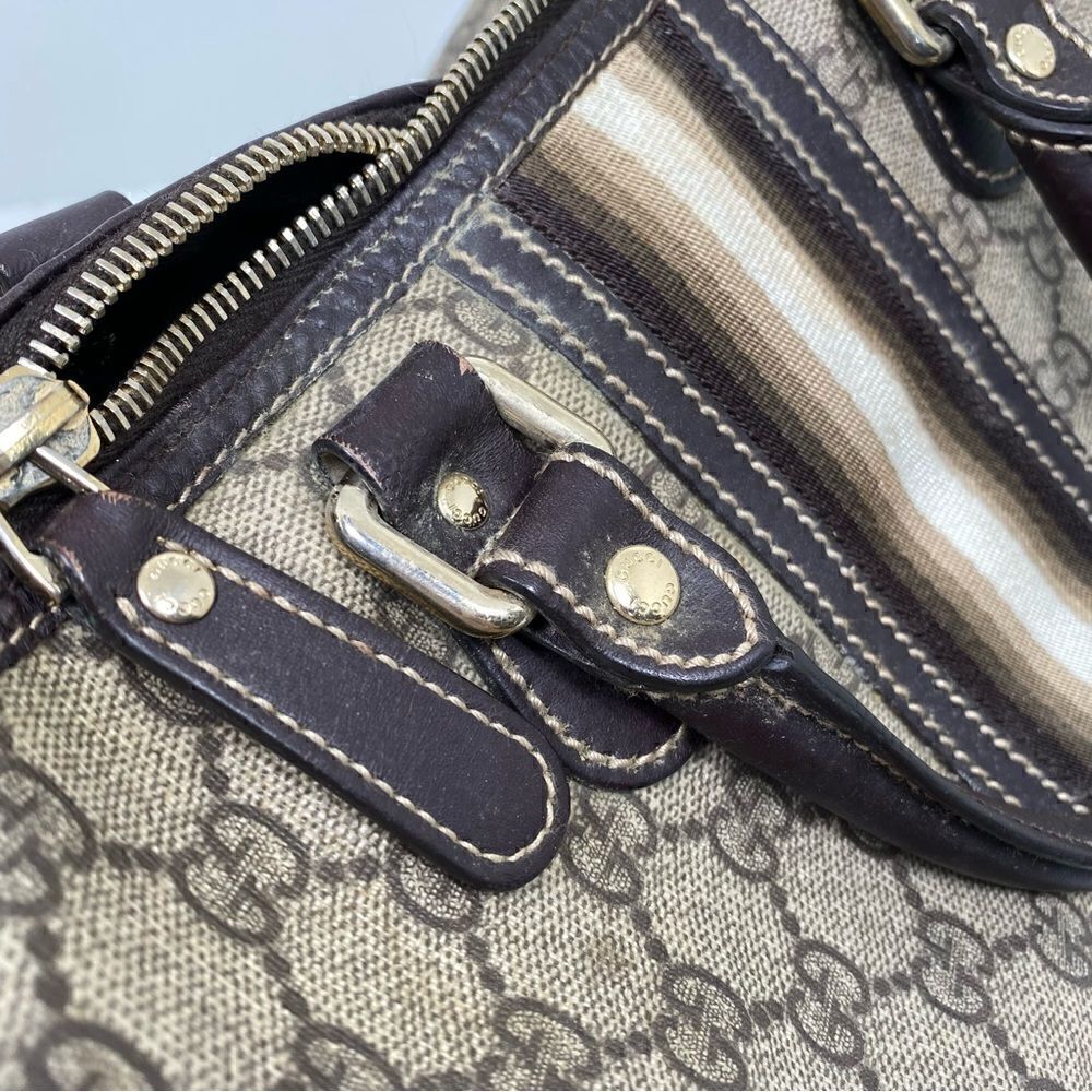 Gucci Web Joy Boston Bag GG Coated Canvas Medium - Picture 16 of 16